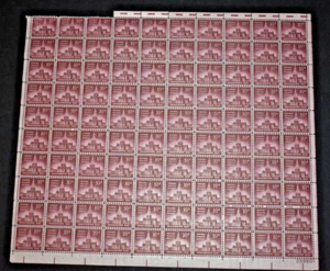 1954 US Stamps Scott # 1044 10 Cent - Independence Hall - Full Sheet - MNH - Picture 1 of 7