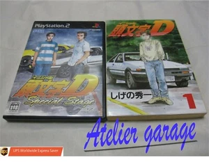 W/Tracking Number. PS2 Initial D Special Stage SEGA + Vol.1 Manga Comic Japanese - Picture 1 of 11