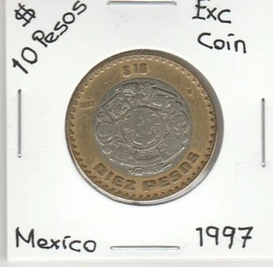 Mexico: $ 10 Pesos Coin Year "1997". - Picture 1 of 2