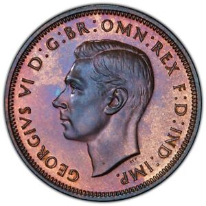 Great Britain George VI Proof 1/2 Penny 1937 PR66 Red and Brown PCGS PR66RB