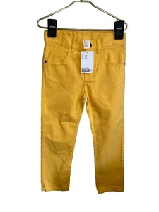 H&M Straight Fit Dress Yellow Pants Boys (Size 5-6) - Picture 1 of 3