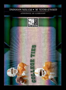 2006 Donruss Elite College Ties Green SN #CT-2 Peyton Manning / Gerald Riggs Jr. - Picture 1 of 2