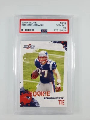 2010 SCORE ROB GRONKOWSKI RC ROOKIE #383 GEM MINT PSA 10 - Image 1 of 2