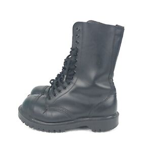 Getta Grip 14-eye Steel Toe Combat Boots Black Size UK 4 US 6 Made in England