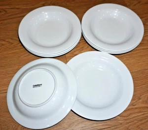 Crate & Barrel 9" SOUP/PASTA PLATES SET OF 6 SRI LANKA - Picture 1 of 4