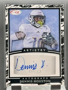 Sage Artistry Auto 2022 Dennis Houston RC #A-DH2 Western Illinois - Imagen 1 de 2