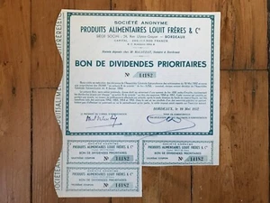 Produits Alimentaires LOUIT Frères (BORDEAUX 33) (Z2) - Picture 1 of 1