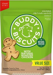 Buddy Biscuits 3.5 lbs. Bag of Crunchy Dog Treats Made with Roasted Chicken - Picture 1 of 10