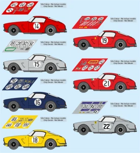 Decals Ferrari 250 GT SWB Le Mans 1960 1:32 1:24 1:43 1:18 slot calcas - Picture 1 of 8