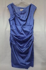 SUZI CHIN For Maggie Boutique Blue "Scrunch" Dress W/Knot Strap Decor, 12P-B48