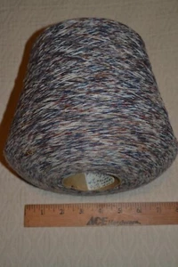 Yarn - 2 lb cone, 96/4 wool nylon blend, Yoshimura Woolen Spinning Co. - Picture 1 of 11