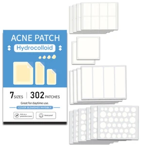 Large Pimple Patches for Face, 7 Sizes XL Acne Patches, Big Hydrocolloid Bandage - Picture 1 of 5