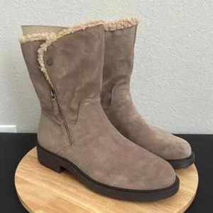 Botas medias de gamuza forradas cálidas Clarks Collection - Guijarro (Talla 11W) a550311 - - Imagen 1 de 6