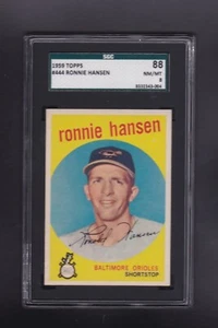 1959 Topps #444 Ronnie Hansen SGC 8 NM-MT CENTERED ~ AMAZING COLOR ~ - Picture 1 of 2
