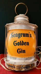 Rare Seagram's Golden Gin Bar Sconce Light - Picture 1 of 10