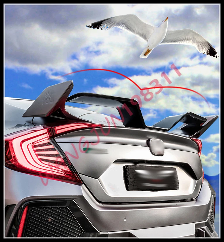 Alerón de bate trasero ABS rojo + negro apto para Honda Civic 2016-2020 Foto 1 de 4
