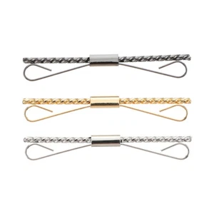 3 clips de corbata para hombre clips de cuello de camisa corbata dorados negros clips - Imagen 1 de 12