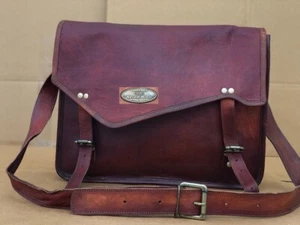 Maletín mensajero de cuero de 15 pulgadas para computadora portátil bolso de trabajo profesional - Imagen 1 de 7