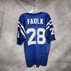 Vintage 90s CHAMPION NFL Indianapolis Colts Marshall Faulk 28 Jersey Mens 44 L