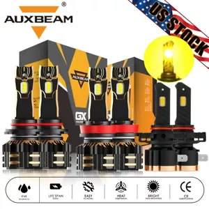 For GMC Yukon XL 2015-2019 AUXBEAM LED Headlight High/Low/Fog Light Yellow White - Bild 1 von 19