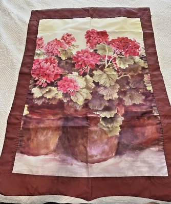 Welcome Spring Flowers!!   Large 3x5' Nylon Banner Geraniums - Image 1 of 3