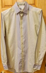 EUC ROBERT GRAHAM Wellenmuster Paisley grün/lila Langarmshirt - Gr. S/P - Bild 1 von 7
