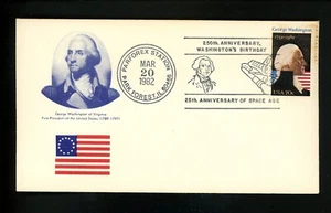 US Postal History Presidential Washington Space Shuttle Pictorial 1982 IL #1952 - Picture 1 of 2