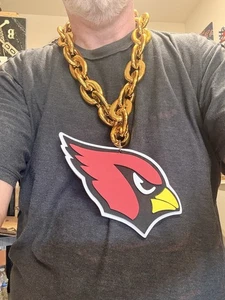 New NFL Arizona Cardinals Big Fan Chain GOLD Necklace Foam USA SELLER - Picture 1 of 10