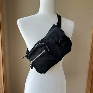 Kipling Presto Belt Bag Fanny Pack Convertible Waist Pack Black Travel Neutral - Picture 1 of 19
