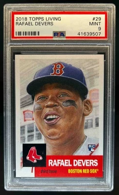 2018 Topps Living Rafael Devers RC Rookie #29 Red Sox PSA 9 - Imagem 1 de 2