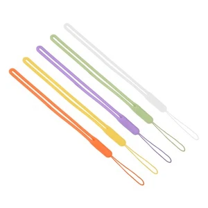 19cm Silicone Wrist Strap Lanyard, 5 Pcs Short Lanyard, 5 Colors - Photo 1/7