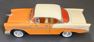 1:18 Diecast 1956 Chevy Bel Air Orange/White *VERY RARE Hardtop Version* - Picture 1 of 4