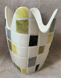 Vintage Midwinter Stylecraft Mosaic ~ Jessie Tait Celery Nest 4 Prong Vase 1960 - Picture 1 of 7