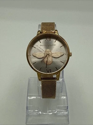 Reloj Olivia Burton para mujer 34 mm esfera 3D abeja tono dorado correa de malla LEER Foto 1 de 4