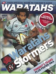 Waratahs v Stormers 17 Mar 2007 Aussie Stadium, AUSTRALIA RUGBY PROGRAMME - Picture 1 of 2