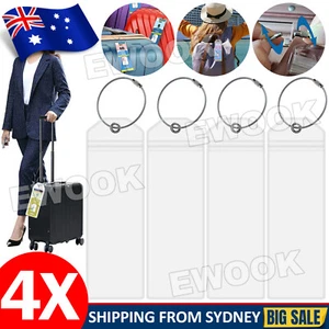 4 Cruise Ship Luggage Tags Holders Great for ROYAL CARIBBEAN and CELEBRITY X - Picture 1 of 11