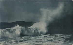 Postcard Large Waves Surf Seascape UDB 1908 Rotograph - Picture 1 of 2