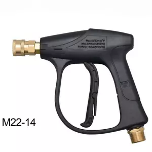 M22-14 Einlass Hochdruckreiniger Sprühpistole 3000 PSI für Autowaschwasserstrahl - Bild 1 von 7