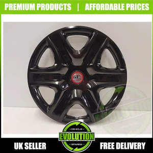 15" WHEEL TRIMS TO FIT FORD FUSION SET OF 4 HUB CAPS GLOSS BLACK - Picture 1 of 4