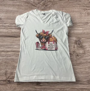 I'm Not a Hot Mess I’m a Spicy Disaster Damen T-Shirt V-Ausschnitt weiß Größe XL - Bild 1 von 9