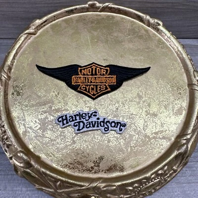 Harley Davidson Parche Escudo y Alas de Águila Emblema y Harley Davidson Pequeña-Blanco Foto 1 de 4