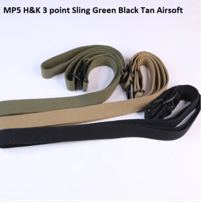 MP5 H&K Eslinga 3 Puntos Verde Negro Bronceado Airsoft