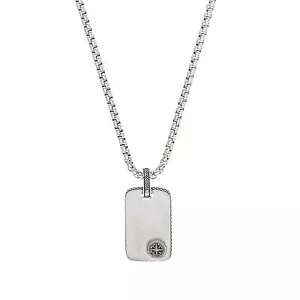 s.Oliver Jewel Herren Kette Identkette Edelstahl silber Kompass 2037997 - Picture 1 of 3