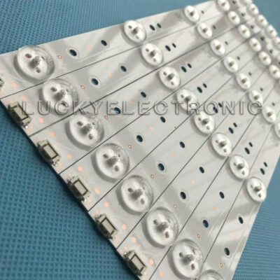 8pcs LED Backlight strip For TV 43E3000 5800-W43001-3P00 VER01.00 02K03177A - Image 1 of 2