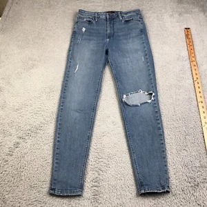 Pantalones de mezclilla ajustados Haala Whitney para mujer 31 (29x28) azul desgastado tiro medio - Imagen 1 de 15
