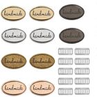 Oval Metal Handmade Labels with Shim Metal Handmade Tag Labels  For Bags