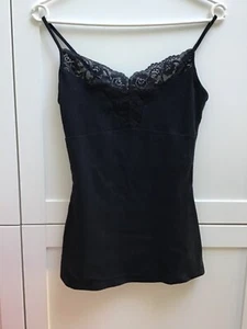 Marks and Spencer Black Lace Camisole Top Size 14 Sleeveless - Picture 1 of 4