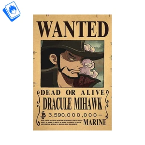 Poster One Piece DRACULE MIHAWK 42x28.5 cm Carta Kraft Gialla - Picture 1 of 4
