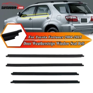 4pcs Window Outer Weatherstrip Side Door Moulding For Toyota Fortuner 2004-2015 - Picture 1 of 7
