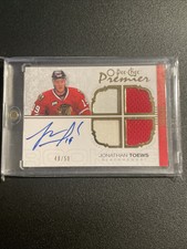 2007 O-Pee-Chee Premier #128 Jonathan Toews RC Auto Patch Jersey /50 RPA